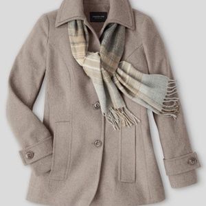 London Fog, Wool Coat, Heather Taupe, Medium